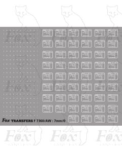 Loco/MU Data Panels - white only