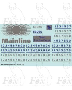Mainline Freight Class 58 Loco Livery Elements
