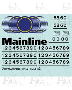 Mainline Freight Logos/Detailing Class 58/60