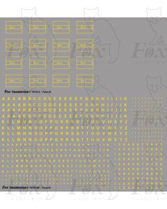 Freight Vehicle Data Panels (yellow Rail Alphabet)	