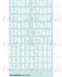 DRS Class 37 Loco TOPS numbersets/data panels