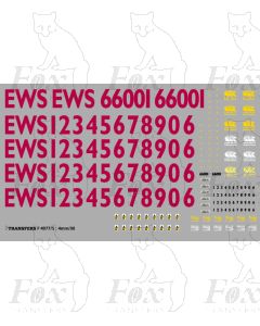 EWS Late TOPS Numbering Class 66/67 Locos