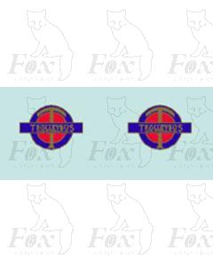 TROLLEYBUS SYMBOLS one pair multicolour symbols