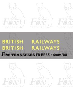 BRITISH RAILWAYS large lettering for van sides