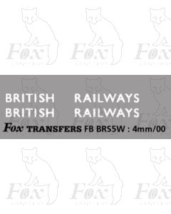 BRITISH RAILWAYS large lettering for van sides