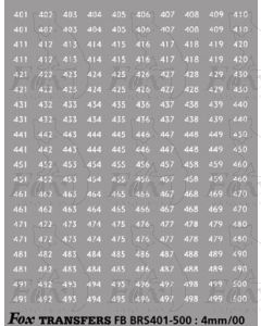 BRS FLEET NUMBERS - white 401-500
