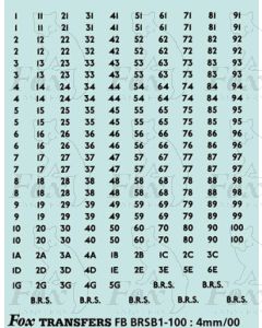 BRS FLEET NUMBERS - black 1-100