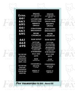 TROLLEYBUS ROUTE BLIND SET - 661, 663, 695