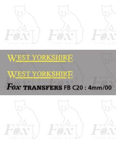 FLEETNAMES - WEST YORKSHIRE  