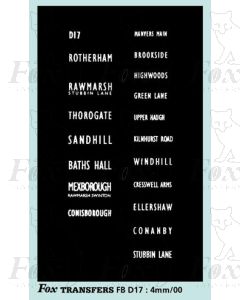 DESTINATION SCREENS - MEXBOROUGH