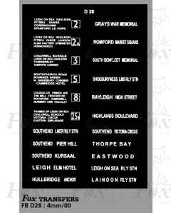 DESTINATION SCREENS - WESTCLIFF ON SEA
