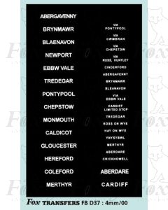DESTINATION SCREENS - RED & WHITE