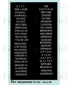 DESTINATION SCREENS - SHEFFIELD 