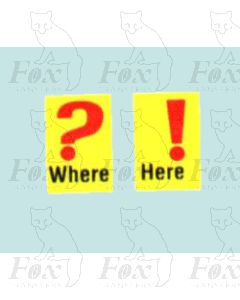 Advertisement 1950s & 1960s - Where? Here!