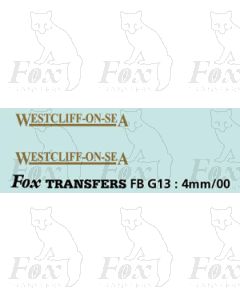 FLEETNAMES - WESTCLIFF ON SEA