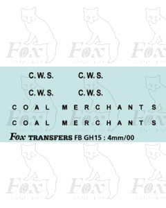 TRANSPORT COMPANIES - C.W.S. COAL
