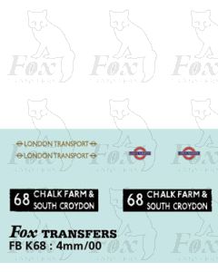 DESTINATION SCREENS - CHALK FARM & SOUTH CROYDON