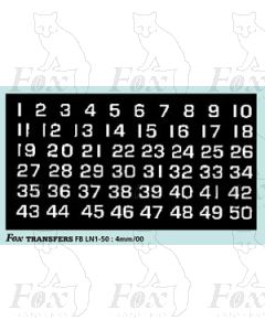 Route Numbersets Large - ATLANTEANS etc 1-50