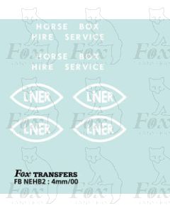 HORSE BOX LETTERING SETS - L.N.E.R