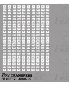 CENTRAL AREA SOUTH WEST Garage Codes (stencilled)