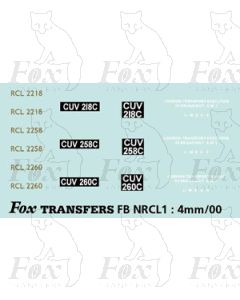 3 RCL 2218, 2258, 2260 - Legal Lettering Set