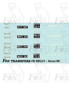 4 RLHs 7, 23, 44, 52 - Legal Lettering Set