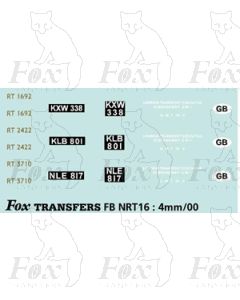 3 RTs with GB plates 1692, 2422, 3710 - Legal Lettering Set