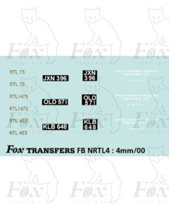 3 Red roof box RTL 73. 1475, 453 - Legal Lettering Set