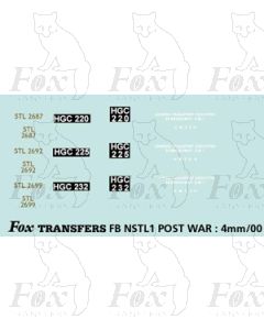 3 Post-war STL 2687, 2692, 2699 - Legal Lettering Set