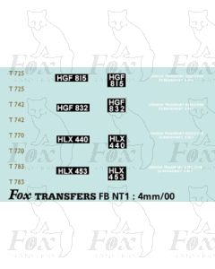 4 T 725, 742, 770, 783 - Legal Lettering Set