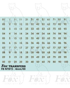 TROLLEYBUS FLEET NUMBERS - 1-100 plain gold