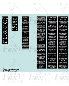 TROLLEYBUS ROUTE BLIND SET Includes front side and rear selection by depots - 565,