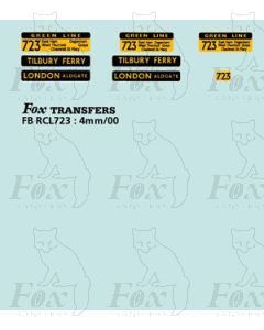 DESTINATION SCREENS - GREENLINE - TILBURY FERRY - LONDON -