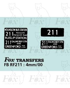 DESTINATION SCREENS - HOUNSLOW BUS STN - RUSLIP STN - GREENFORD 