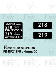 DESTINATION SCREENS - STAINES - KINGSTON - WEYBRIDGE STN 