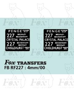 DESTINATION SCREENS - PENGE CRYSTAL PALACE -CHISLEHURST 