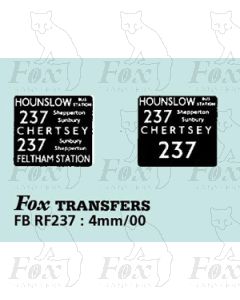 DESTINATION SCREENS - HOUNSLOW - CHERTSEY - FELTHAM 