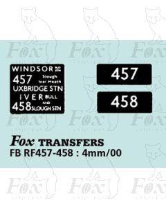 DESTINATION SCREENS - WINDSOR - UXBRIDGE STN - IVER -SLOUGH  