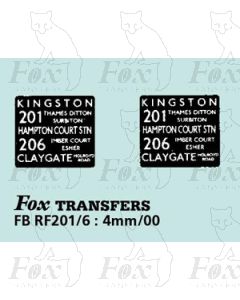 DESTINATION SCREENS - KINGSTON - HAMPTON COURT - CLAYGATE  