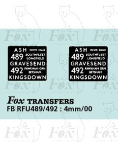 DESTINATION SCREENS - ASH - GRAVESEND - KINGSDOWN 