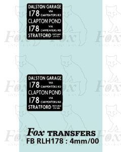 DESTINATION SCREENS - DALSTON GAR - CLAPTON POND -STRATFORD 