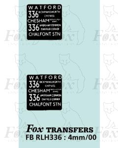 DESTINATION SCREENS - WATFORD - CHESHAM - CHALFONT STN  