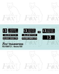 DESTINATION SCREENS - ALDWYCH - GOLDERS GREEN