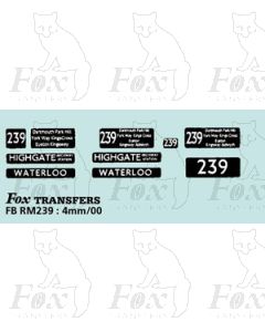 DESTINATION SCREENS - HIGHGATE - WATERLOO