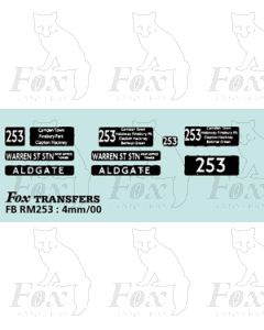 DESTINATION SCREENS - WARREN ST STN - ALDGATE