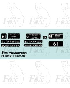 DESTINATION SCREENS - ELTHAM - BROMLEY NTH STN 