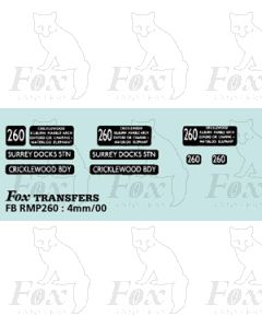 DESTINATION SCREENS - SURREY DOCKS STN - CRICKLEWOOD BDY