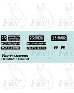 DESTINATION SCREENS - BECONTREE HEATH - MARYLEBONE