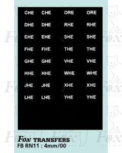 Numberplate letters - YORKSHIRE TRACTION