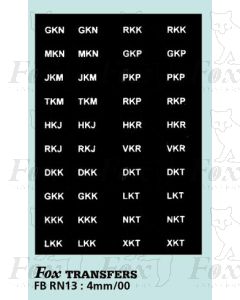 Numberplate letters - MAIDSTONE & DISTRICT